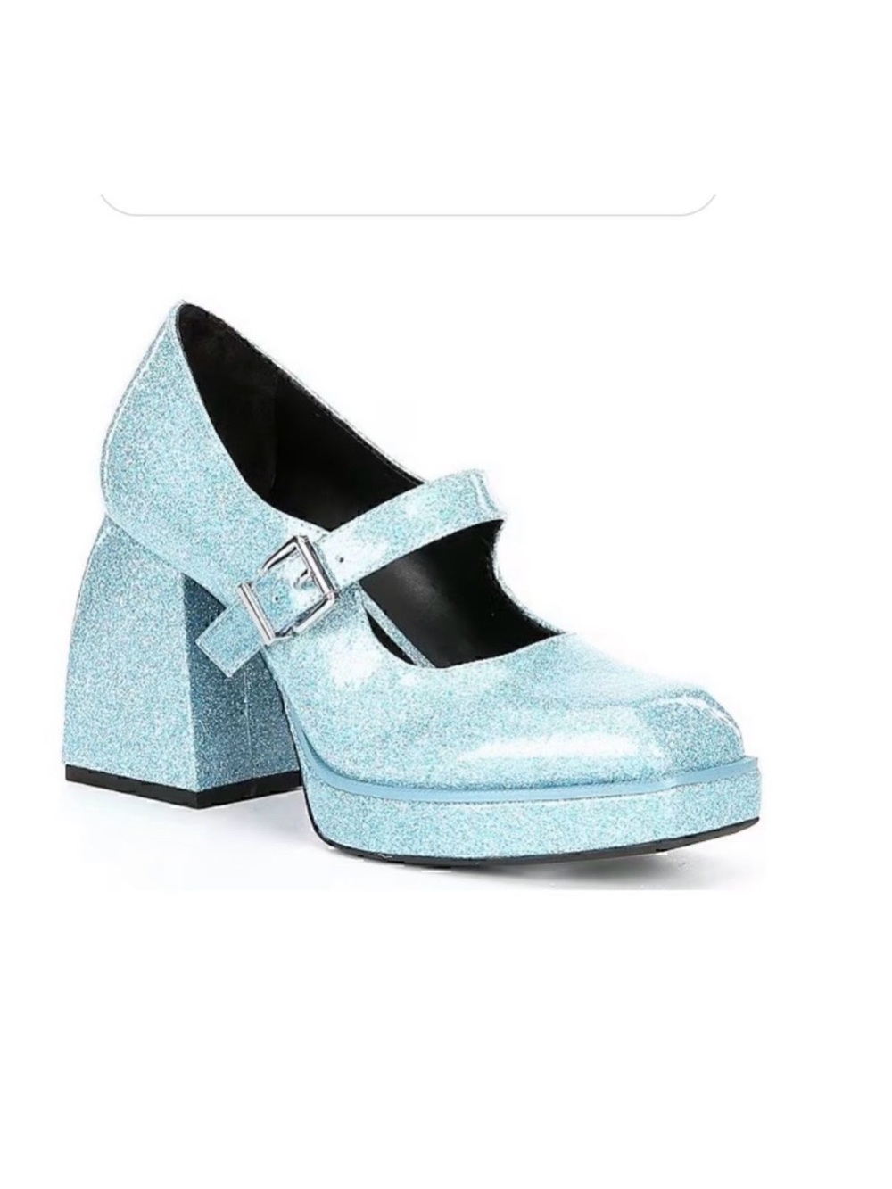 New! 2-Night Glitter Mary Jane Platform Heels 6.5 M